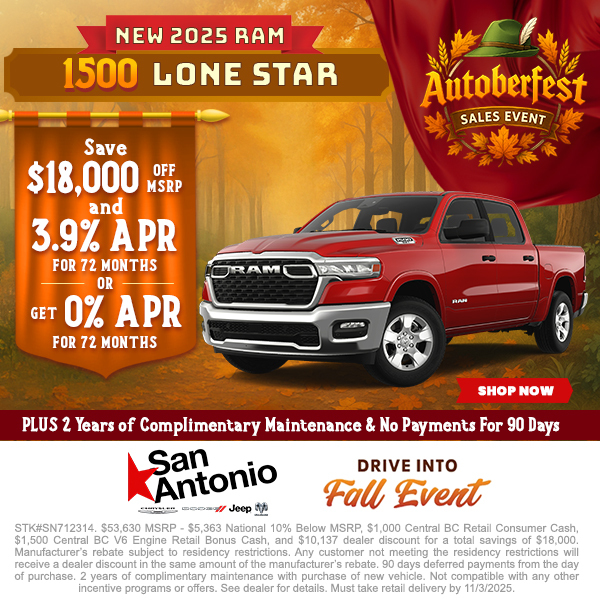 New 2026 RAM 1500 Big Horn/Lone Star Crew Cab in San Antonio